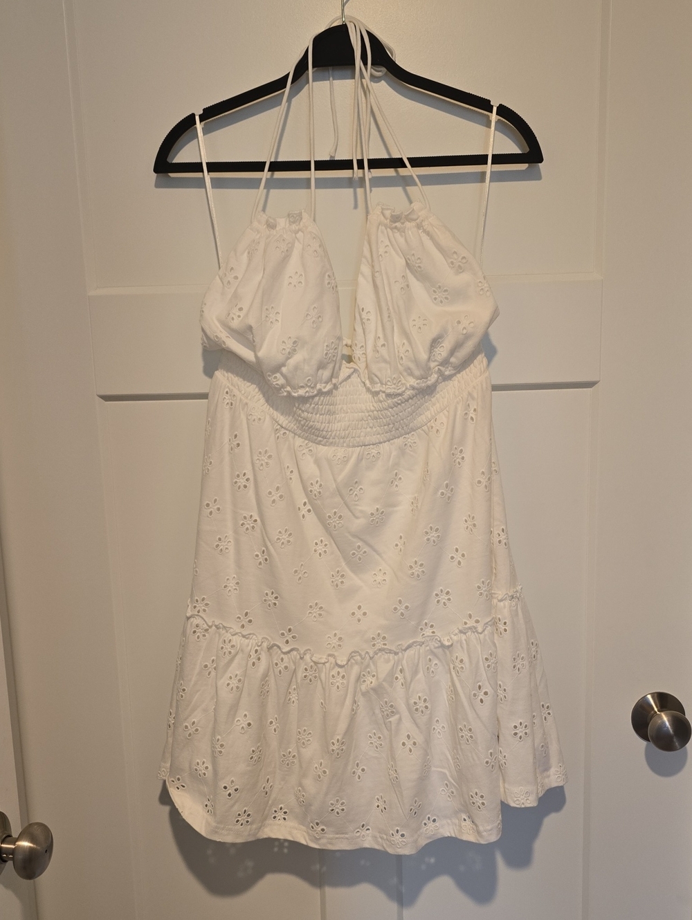 ASOS White Eyelet Backless Summer Dress